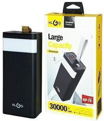 KLGO KP-79 Power Bank 30000mAh με 2 Θύρες USB-A Λευκό
