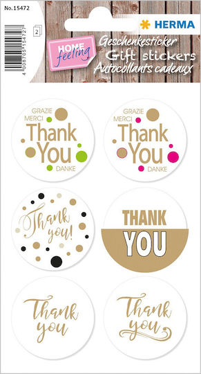 Herma Embossed Stickers Best Wishes Decorative Sticker for DIY Crafts Gold 14pcs