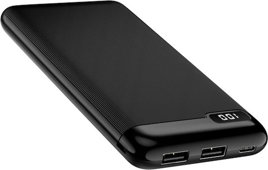 Setty Power Bank 10000mAh 10W με 2 Θύρες USB-A Μαύρο