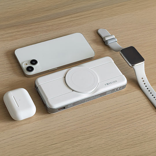 Forever MATB-300 Power Bank 10000mAh με Θύρα USB-C Λευκό