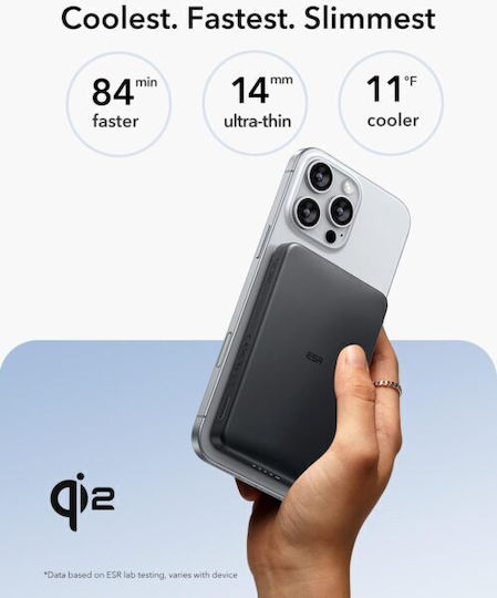 ESR Qi2 MagSlim MagSafe Qi2 Power Bank 10000mAh 15W Black