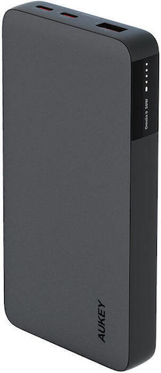 Aukey PB-Y42 Външна Батерия 20000mAh 30W с USB-A Изходен Порт и 2 USB-C Изходни Порта Power Delivery / PPS Черна