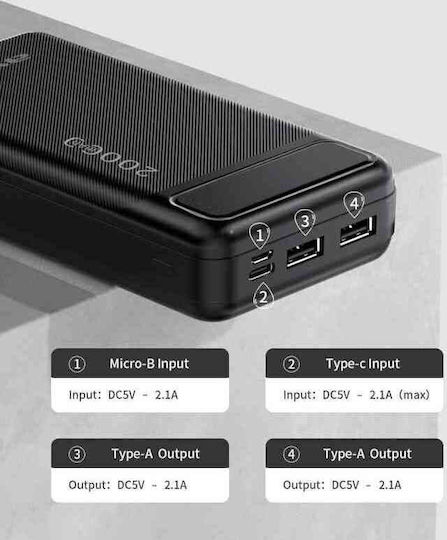 Awei P6K Power Bank 20000mAh Black