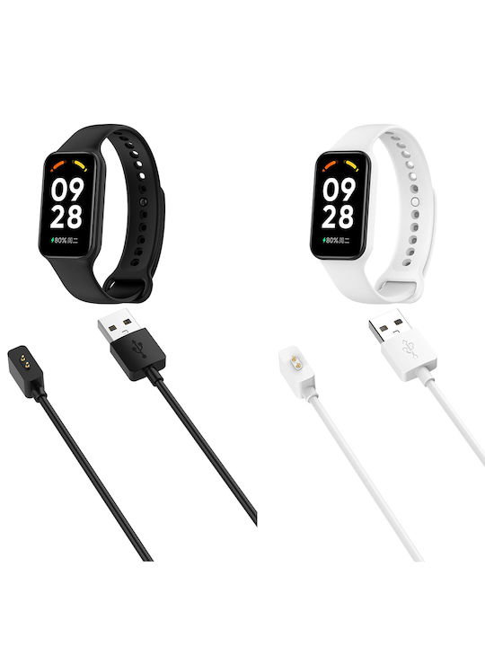 Techsuit TXC3 3.5W 1m Wearable Charger Xiaomi Redmi Smart Band 2, Watch 3 Active, Xiaomi Band 8, Xiaomi Band 8 Active. Blackς