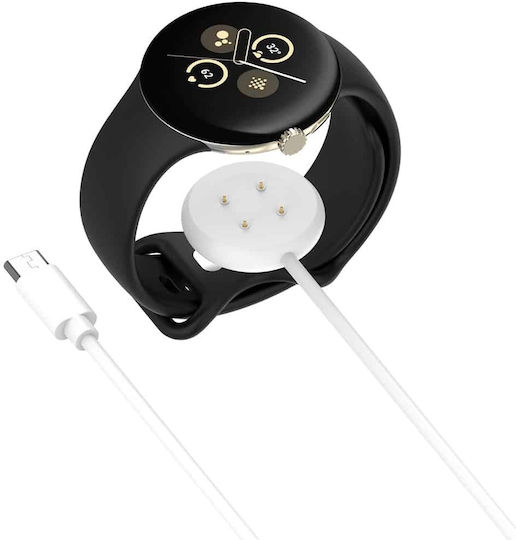 Techsuit Thc5 Φορτιστής για Google Pixel Watch 3, 2; Fitbit Ace LTE Λευκός