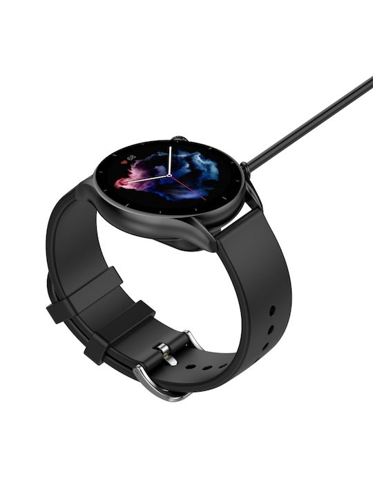 Кабел за зареждане USB Зарядно за Amazfit GTR 3 - Амазфит ГТР 3 Черен