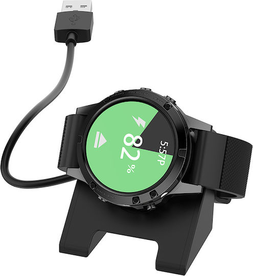 Techsuit Wearable Charger Garmin Watch. Blackς