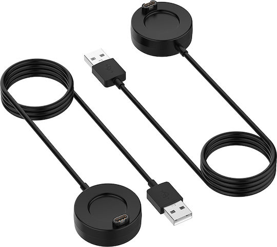 Techsuit Smartwatch Wireless Charging Cable Tgc4 Garmin Fenix 5/5 Plus 6 6x 7x Usb 5w 1m Desk Holder Black