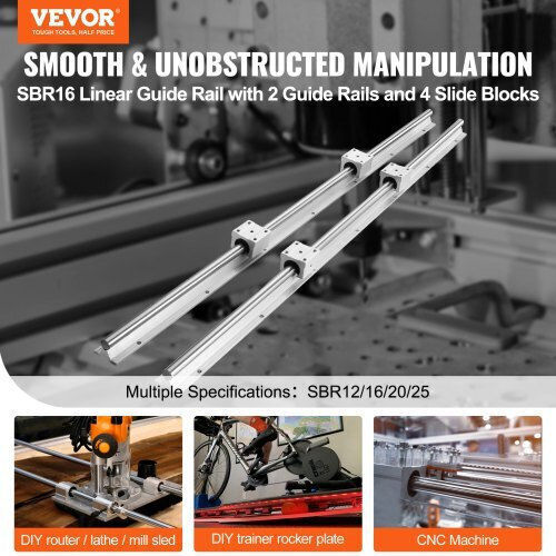 Vevor Σετ Οδηγών Sbr16 800mm 2 Οδηγοί & 4 Συστοιχίες Sbr16uu Cnc Router Zxdgsbr16mm80ouiwv0