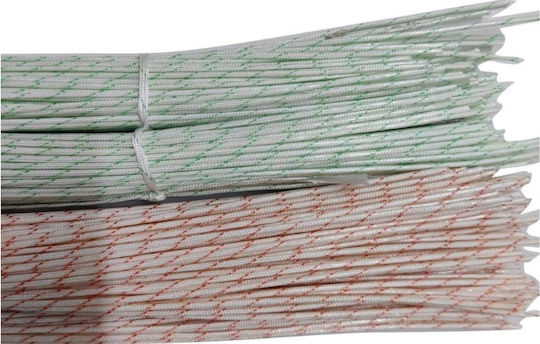 Sterling 2715 PVC Fiberglas-Schlauch PVC 1500V Ø2mm Weiße Streifen 100 Meter