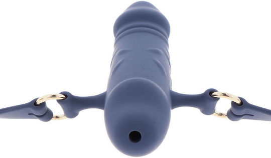 Blue Silicone Breathable Penis Gag