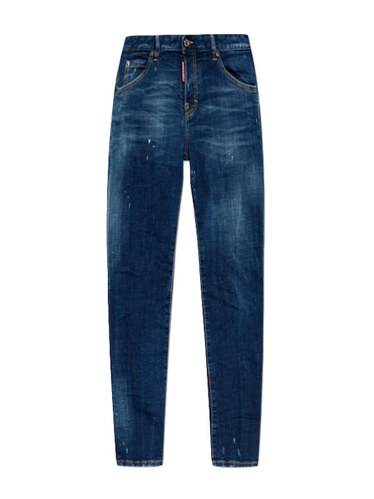 Cool Girl Χαμηλόμεσο Γυναικείο Jean Παντελόνι σε Slim Εφαρμογή μπλε