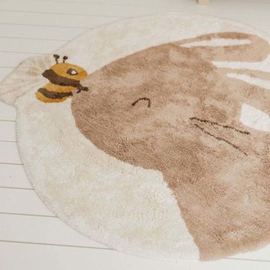 Little Dutch Rabbit Bee Παιδικό Χαλί Στρογγυλό με Διάμετρο 110cm