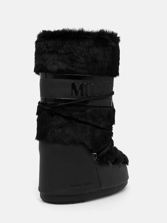 Moon Boot Women's Boots with Fur Black