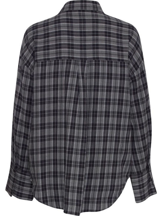 Langärmelig Damen Hemd Schwarz Geprüft