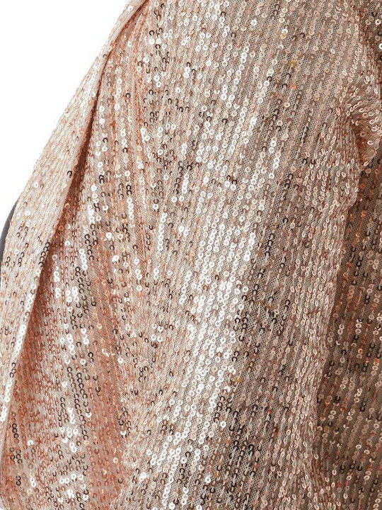 Silia D Women's Blazer Beige with Sequins