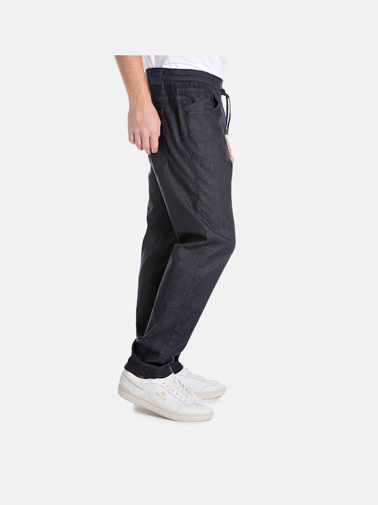 Lanny Men's Jeans Pants Elastic Dark-blue