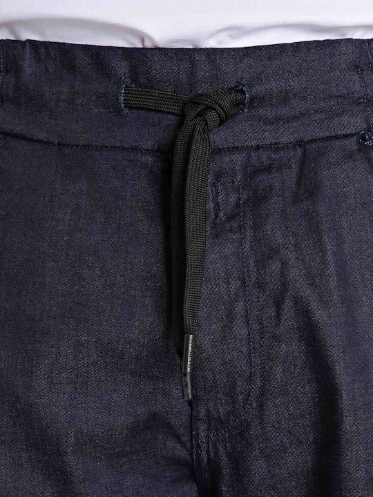 Lanny Men's Jeans Pants Elastic Dark-blue