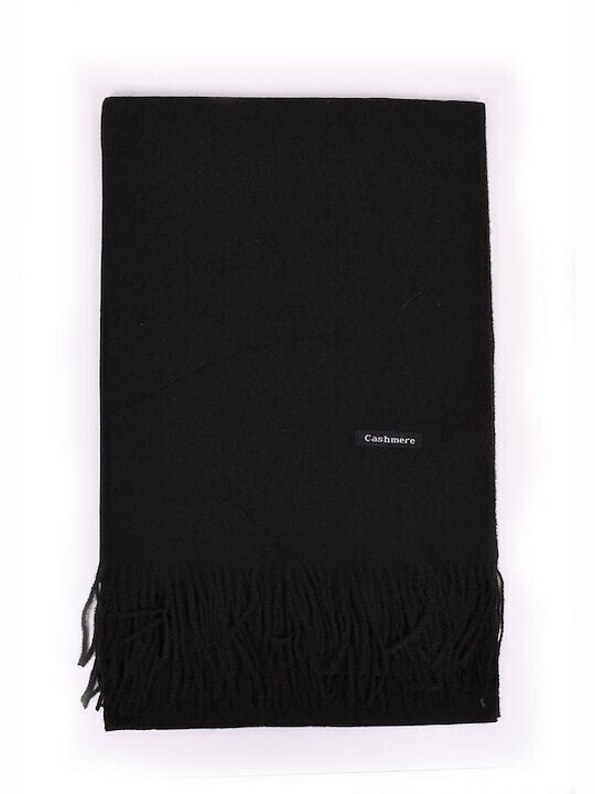 T & D Men's Cashmere Scarf Black