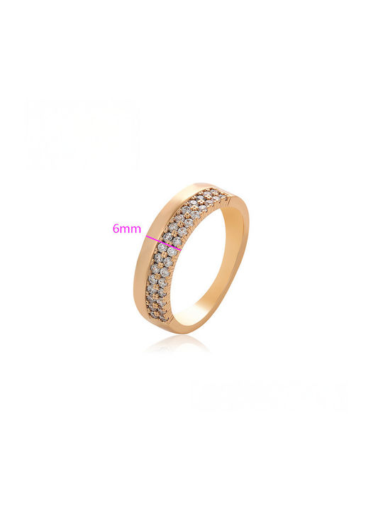Chrysothemiss Ring with Zircon Gold Plated