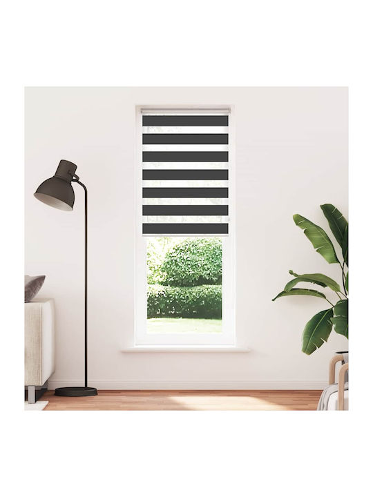 vidaXL Roller Blinds Partial Blackout Black W85xH200cm 4014258