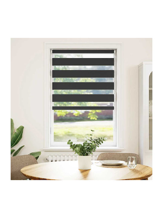 vidaXL Roller Blinds Partial Blackout Black W90xH150cm 4014233