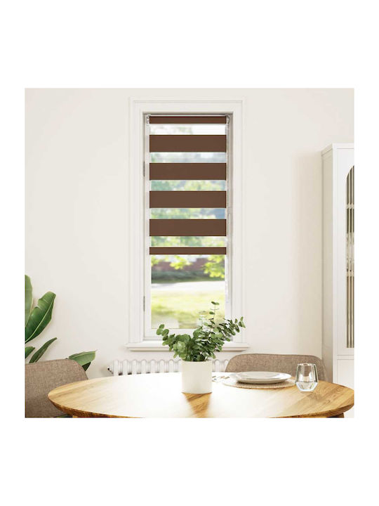 vidaXL Roller Blinds Partial Blackout Brown W40xH150cm 4014327