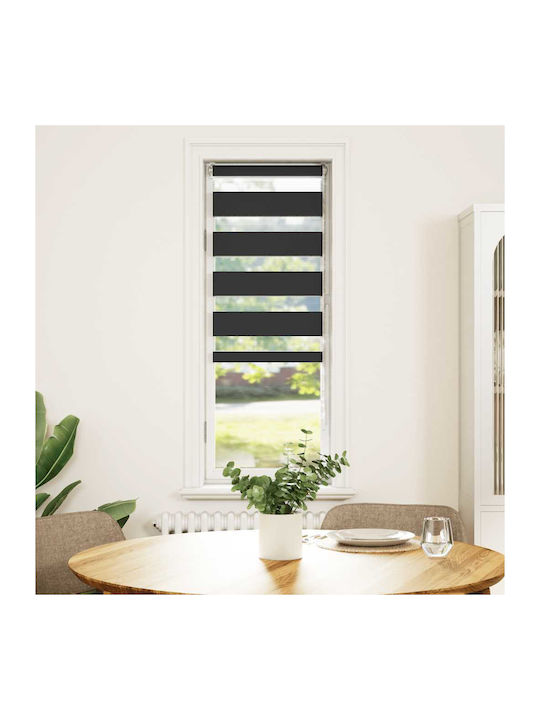 vidaXL Roller Blinds Partial Blackout Black W45xH100cm 4014198