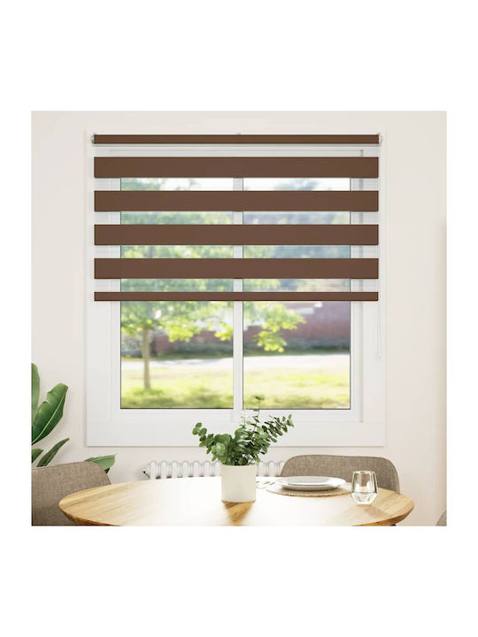 vidaXL Roller Blinds Partial Blackout Brown W120xH150cm 4014343