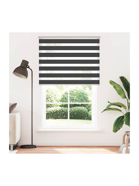 vidaXL Roller Blinds Partial Blackout Black W145xH200cm 4014270