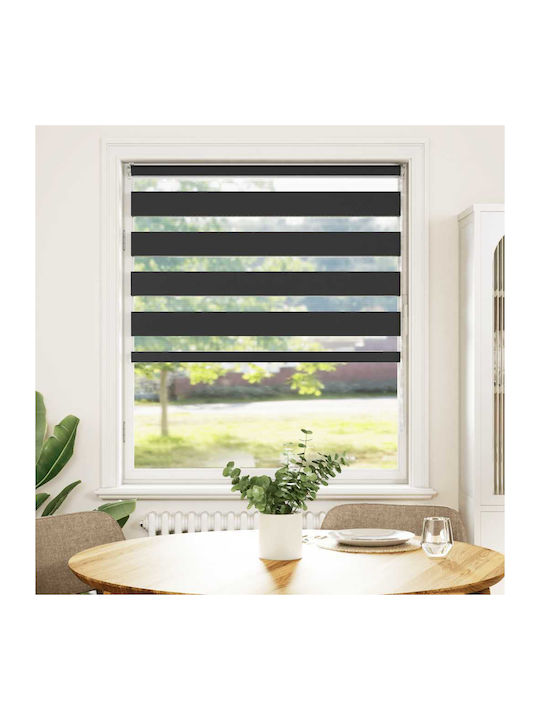 vidaXL Roller Blinds Partial Blackout Black W100xH100cm 4014209