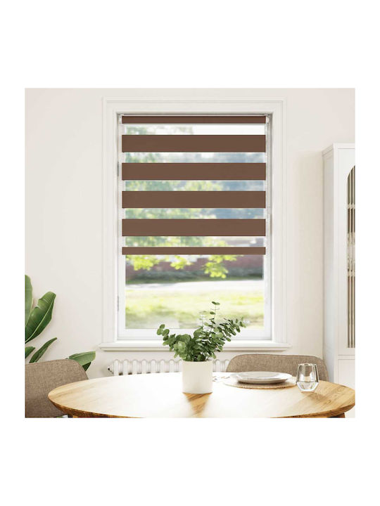 vidaXL Roller Blinds Partial Blackout Brown W80xH150cm 4014335