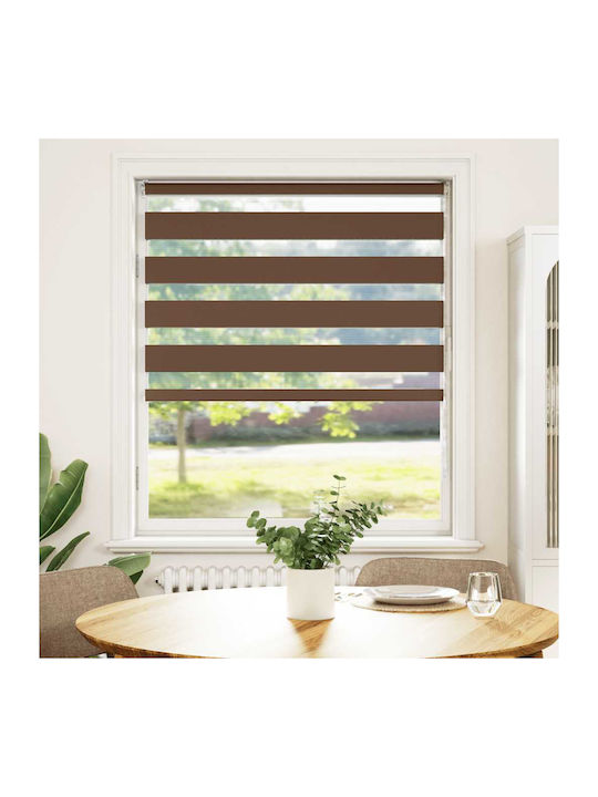 vidaXL Roller Blinds Partial Blackout Brown W115xH150cm 4014342