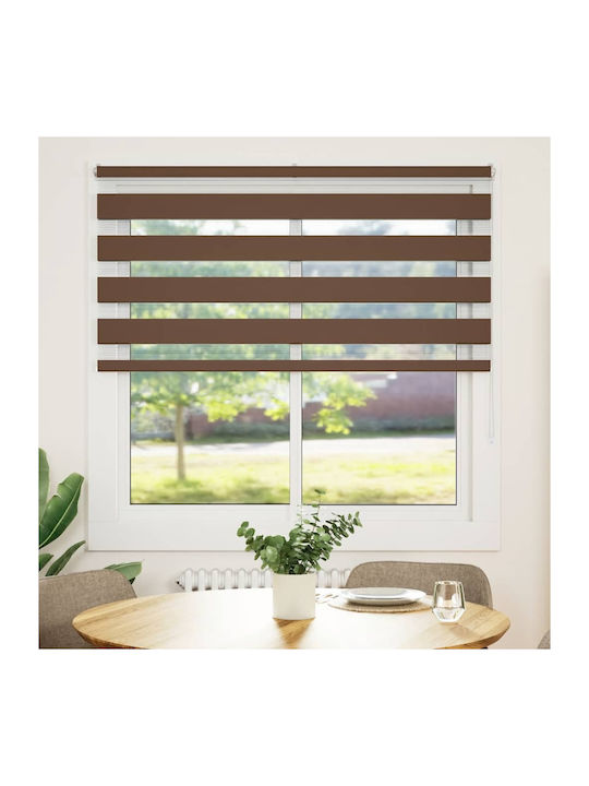 vidaXL Roller Blinds Partial Blackout Brown W140xH150cm 4014347