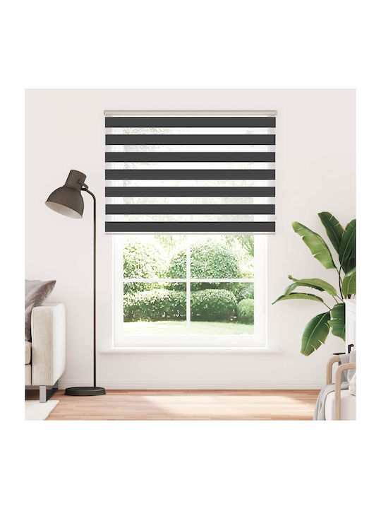 vidaXL Roller Blinds Partial Blackout Black W160xH230cm 4014299