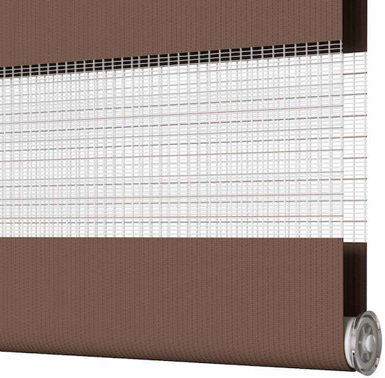 vidaXL Roller Blinds Partial Blackout Brown W140xH150cm 4014347