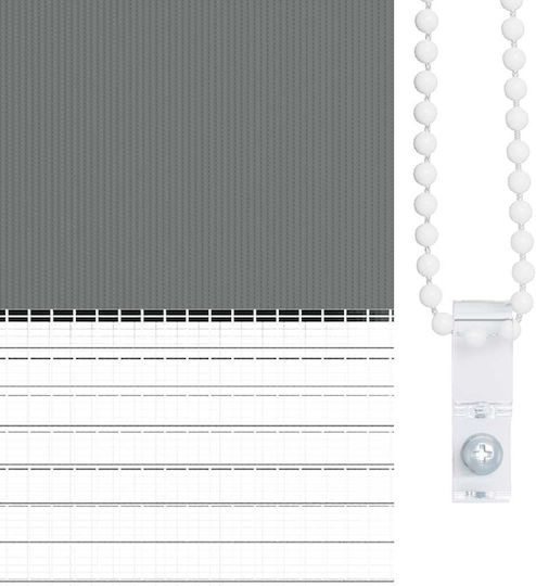 vidaXL Roller Blinds Partial Blackout Gray W120xH150cm 4014135