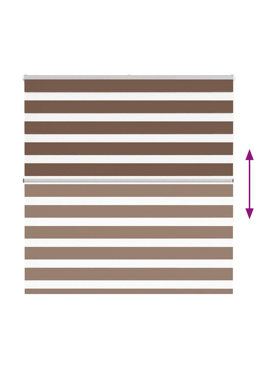 vidaXL Roller Blinds Partial Blackout Brown W140xH150cm 4014347
