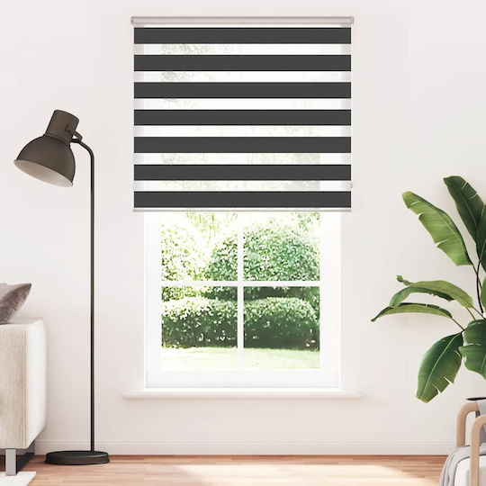 vidaXL Roller Blinds Partial Blackout Black W135xH200cm 4014268
