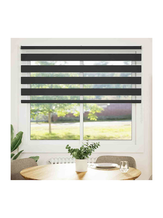 vidaXL Roller Blinds Partial Blackout Black W160xH150cm 4014247