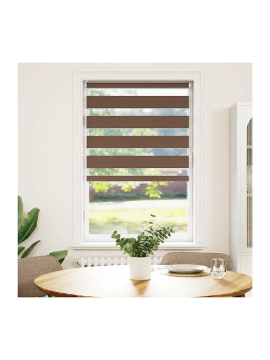 vidaXL Roller Blinds Partial Blackout Brown W85xH150cm 4014336