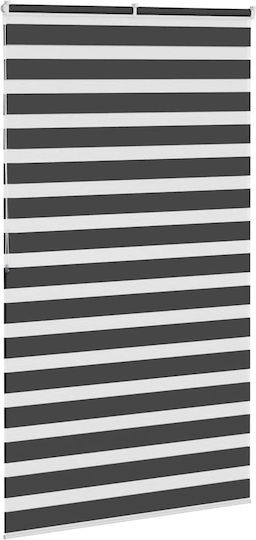 vidaXL Roller Blinds Partial Blackout Black W135xH200cm 4014268