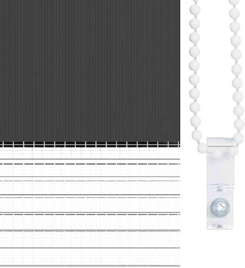 vidaXL Roller Blinds Partial Blackout Black W140xH150cm 4014243
