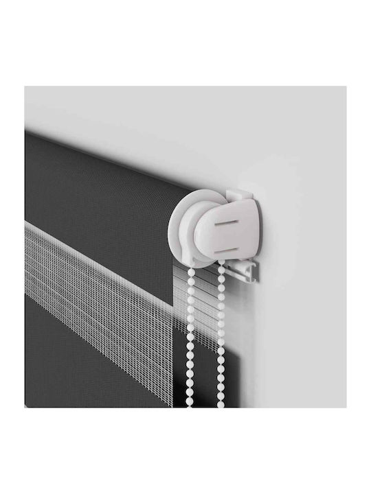 vidaXL Roller Blinds Partial Blackout Black W135xH200cm 4014268
