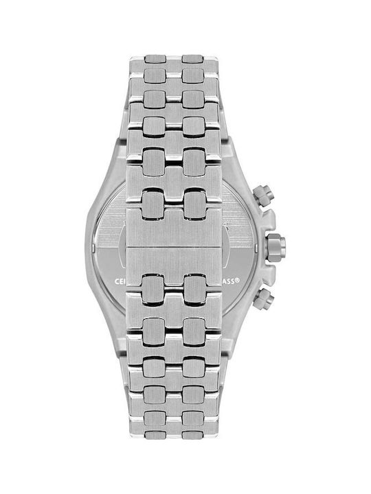 Beverly Hills Polo Club Men's Watch Battery with Silver Stainless Steel Bracelet