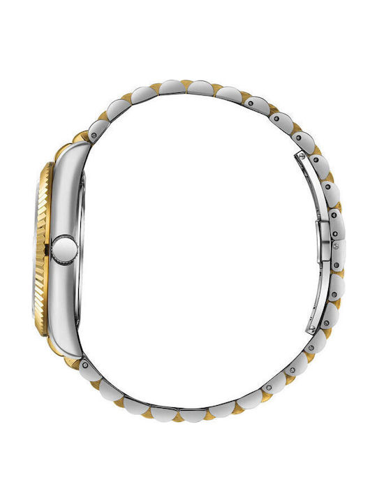Beverly Hills Polo Club Men's Watch Battery with Gold Metal Bracelet