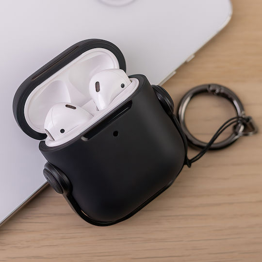 TelForceOne Θήκη Σιλικόνης σε Μαύρο χρώμα για Apple AirPods 4
