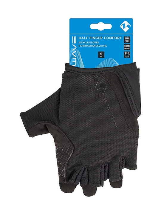 M-Wave Half Finger Cycling Gloves Adults with Gel Black
