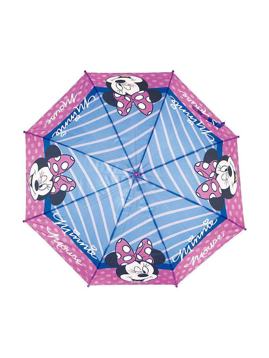Safta Kids Curved Handle Umbrella Minnie with Diameter 84cm Purple