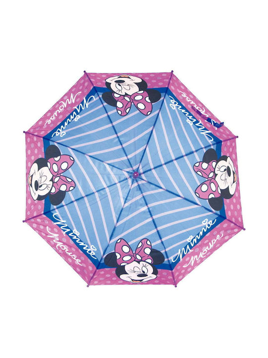 Safta Kids Curved Handle Umbrella Minnie with Diameter 84cm Purple